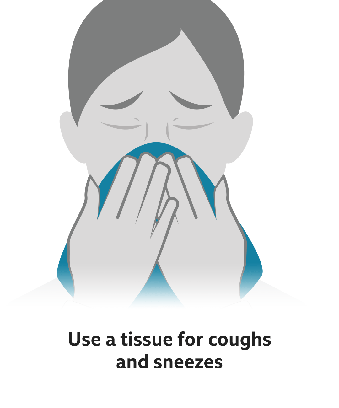 Use tissue for coughs and sneezes